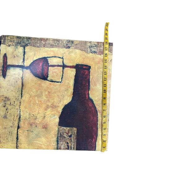 Canvas Painting By Bagnato 18"X 18"‎ Red Wine - Picture 2 of 7